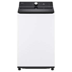 LG 8kg Series 5 AI White Top Load Washing Machine WTX308W. Front View