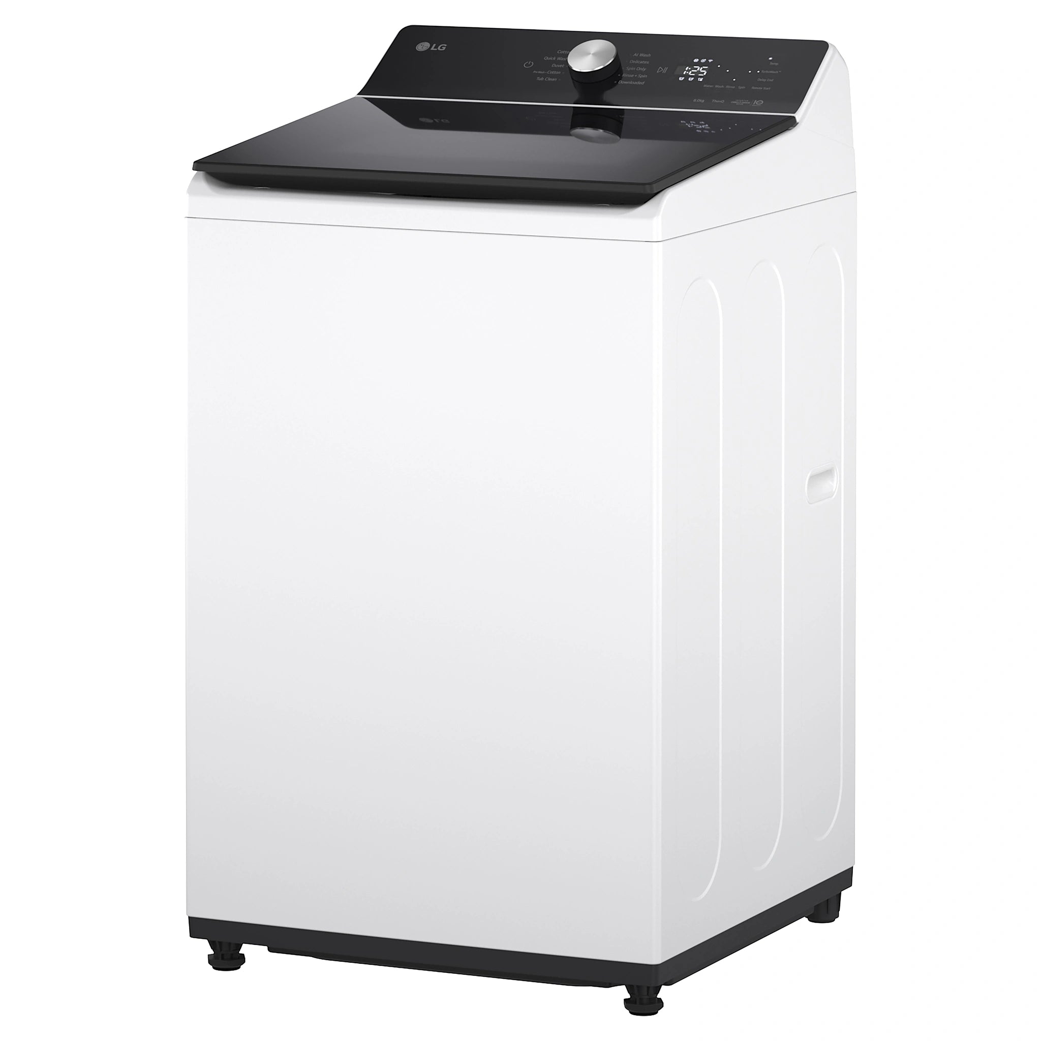 LG 8kg Series 5 AI White Top Load Washing Machine WTX308W. Right Side View