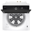 LG 8kg Series 5 AI White Top Load Washing Machine WTX308W. Top View with Door Open