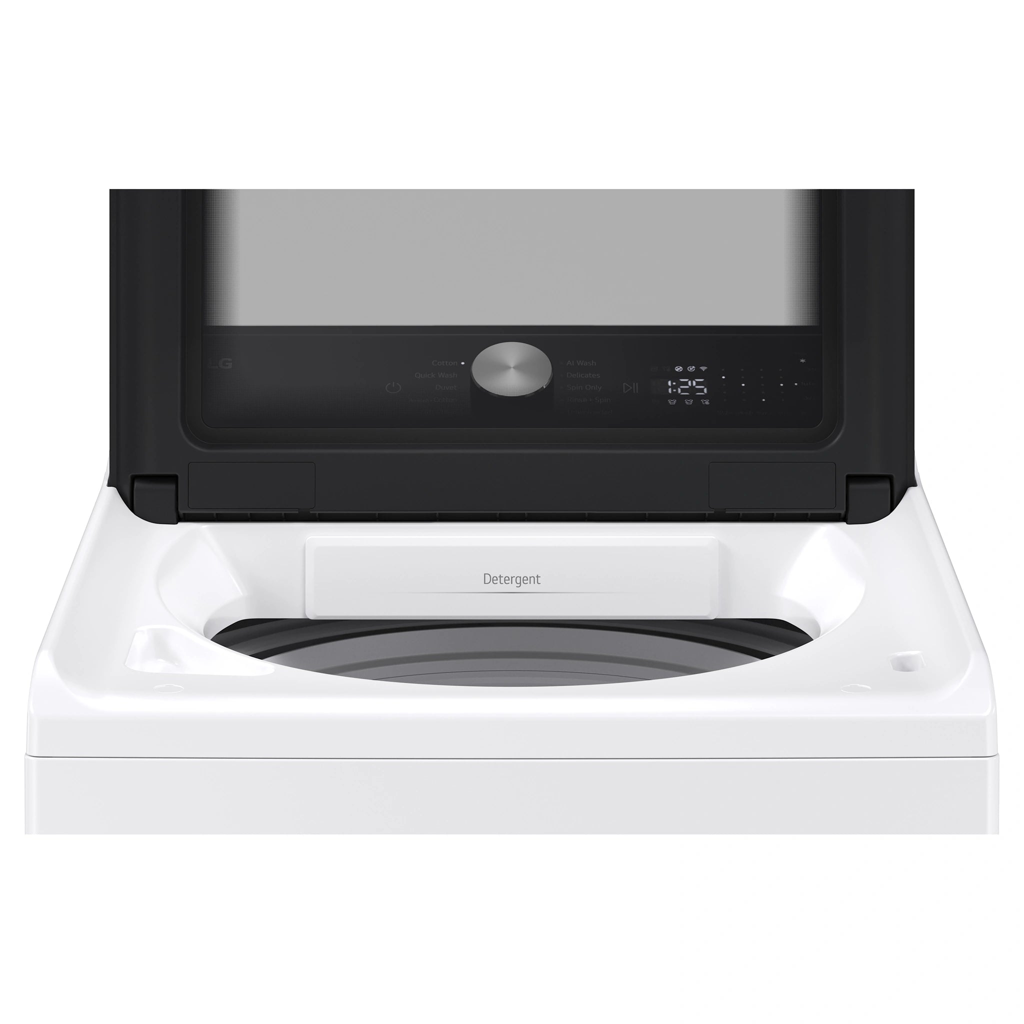 LG 8kg Series 5 AI White Top Load Washing Machine WTX308W. Top View