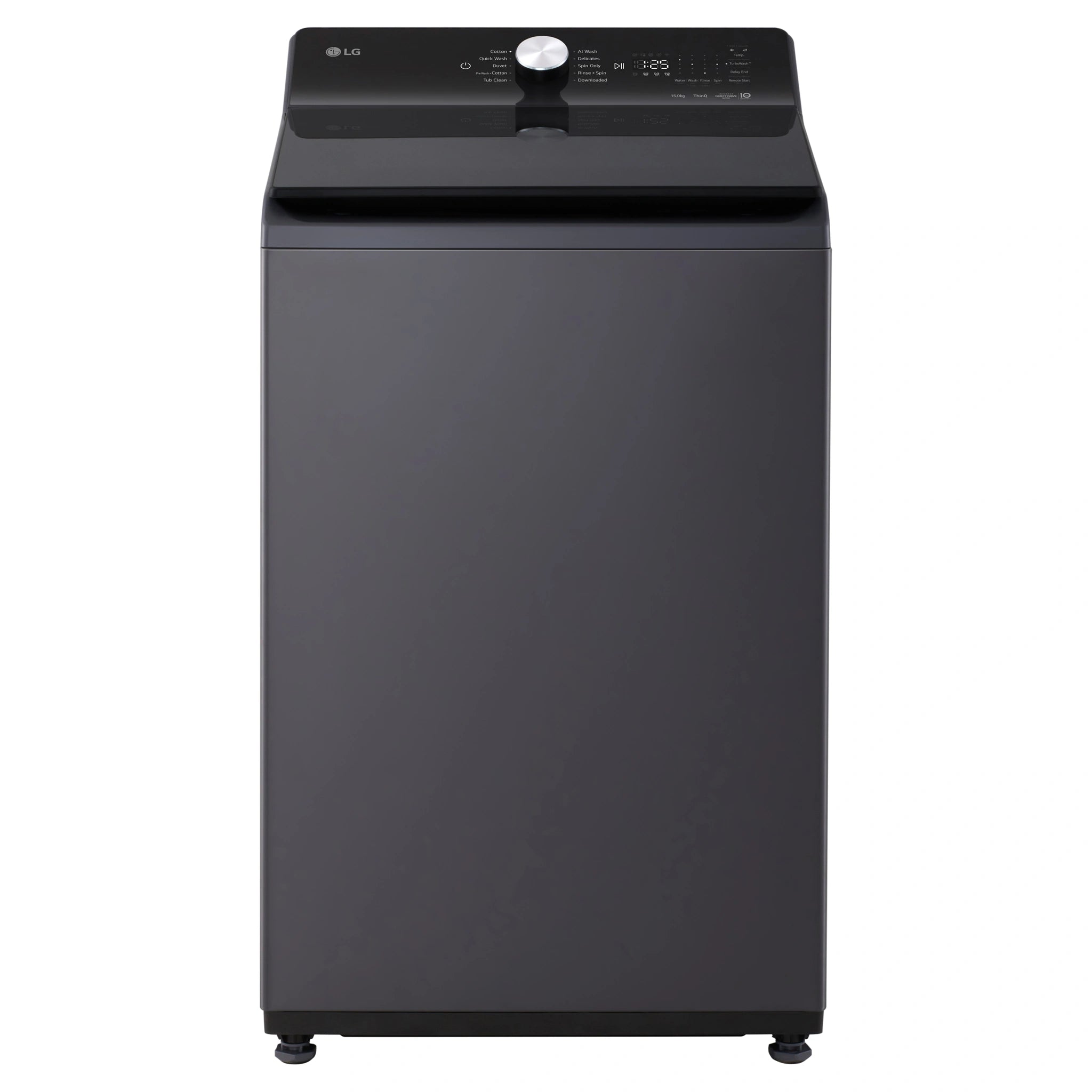 LG 9kg Series 5 AI Graphite Top Load Washing Machine WTX309G, Front View