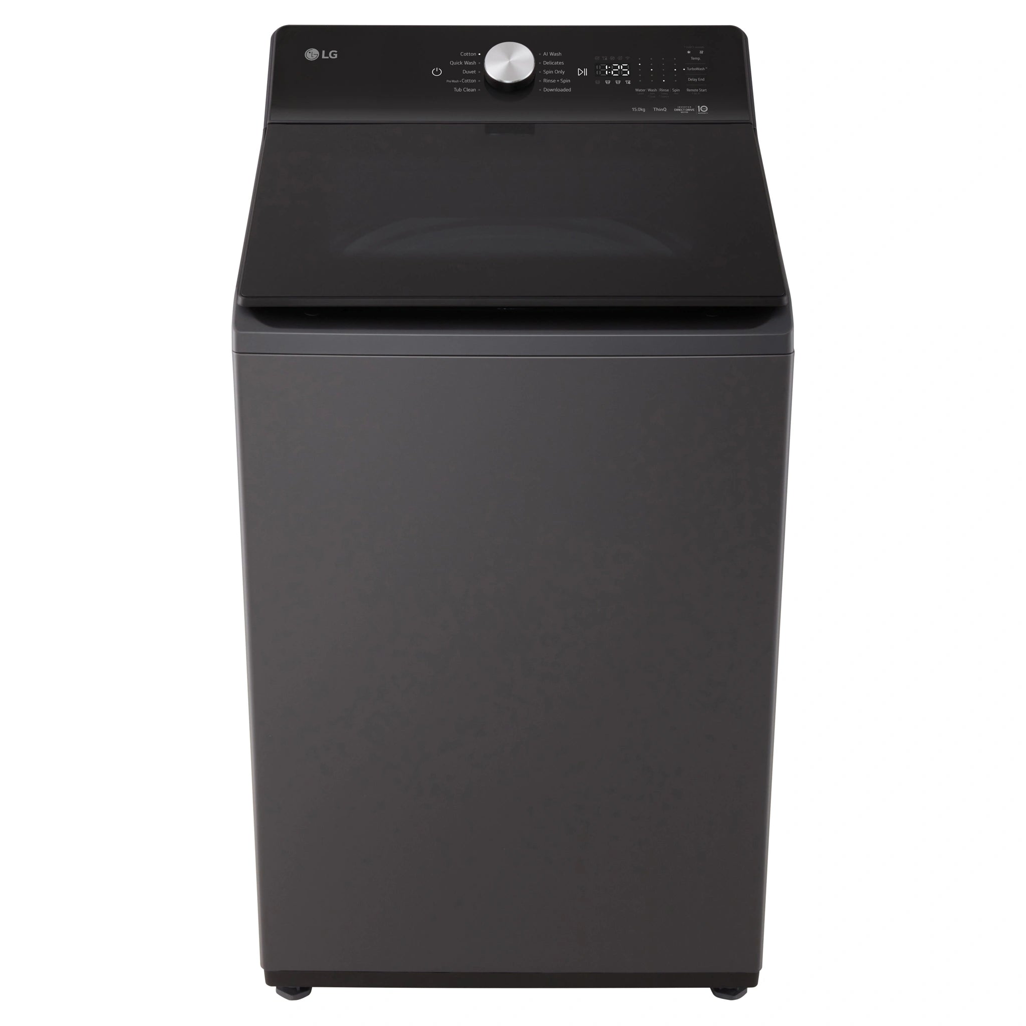 LG 9kg Series 5 AI Graphite Top Load Washing Machine WTX309G, Front View