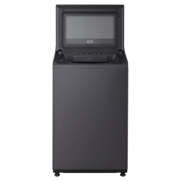LG 9kg Series 5 AI Graphite Top Load Washing Machine WTX309G, Front View with Door Open