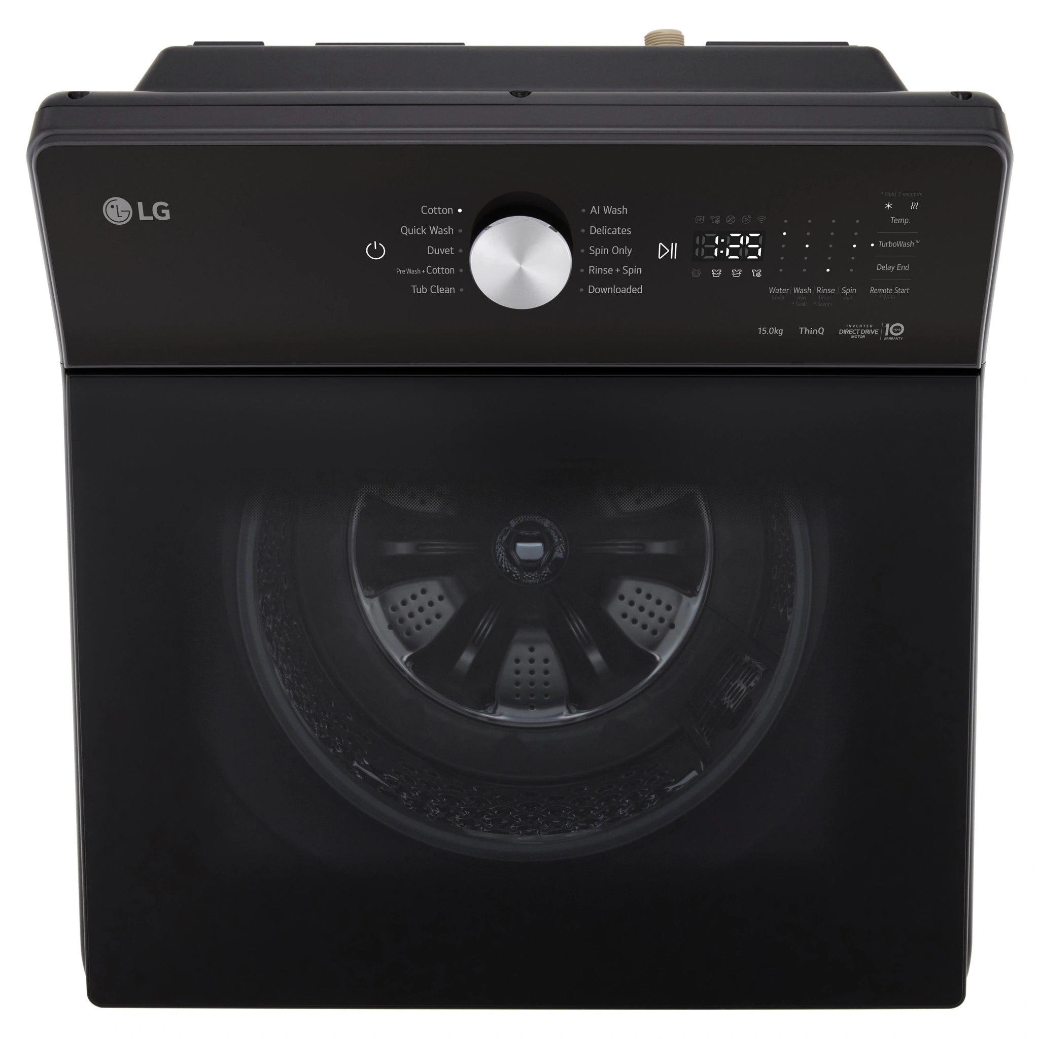 LG 9kg Series 5 AI Graphite Top Load Washing Machine WTX309G, Top View
