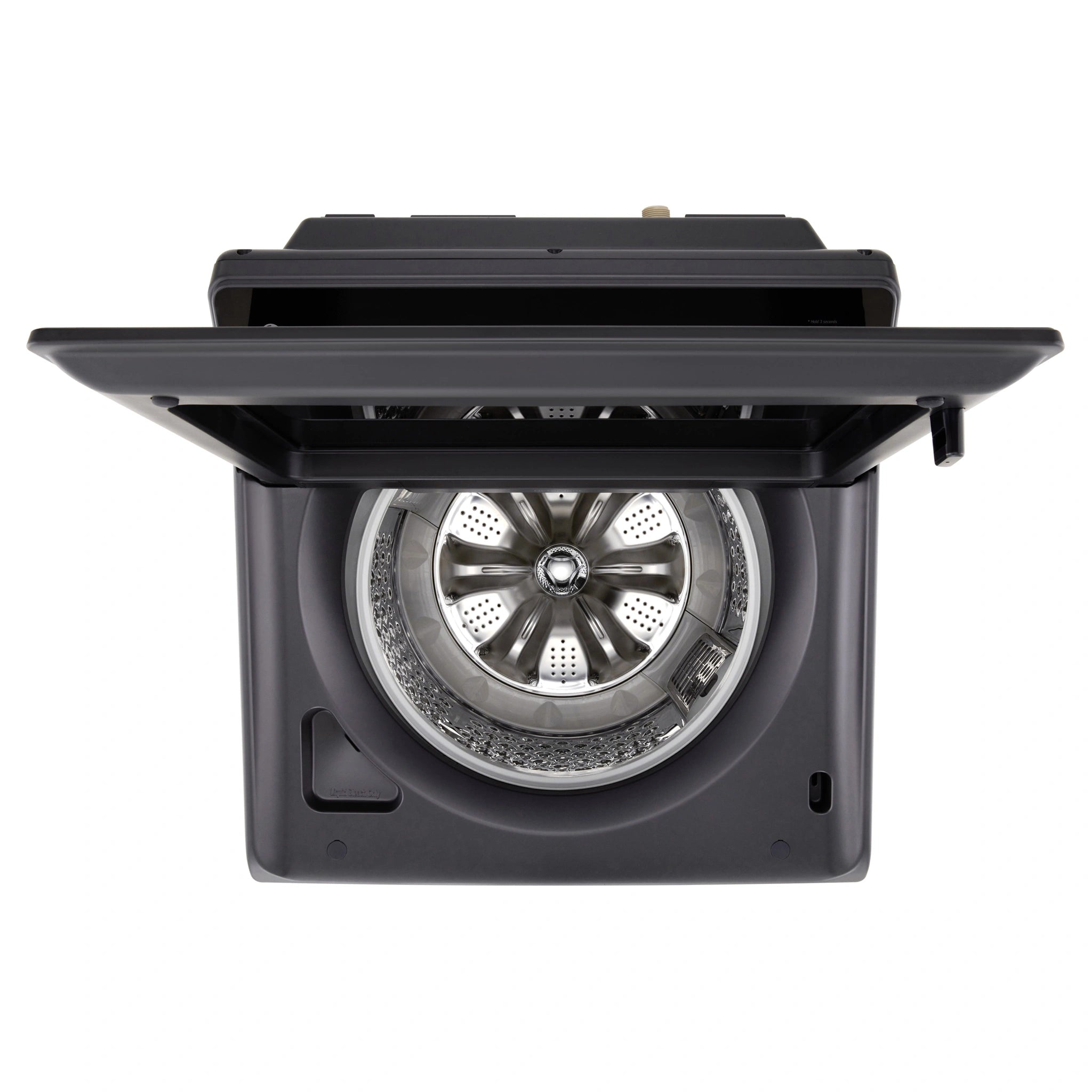 LG 9kg Series 5 AI Graphite Top Load Washing Machine WTX309G, Top View with Door Open