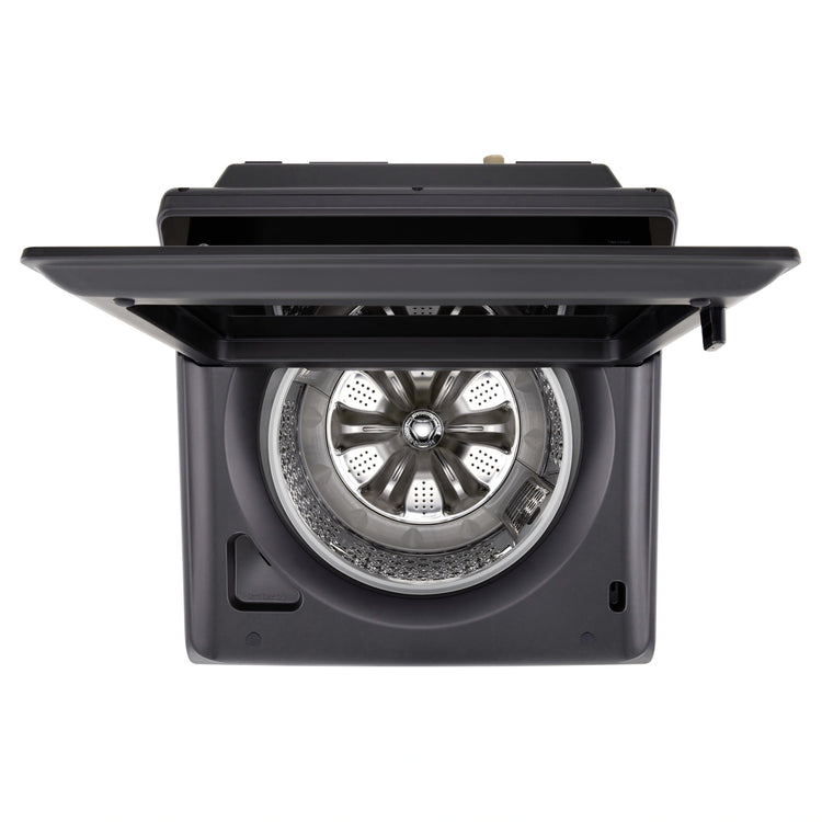 LG 9kg Series 5 AI Graphite Top Load Washing Machine WTX309G, Top View with Door Open