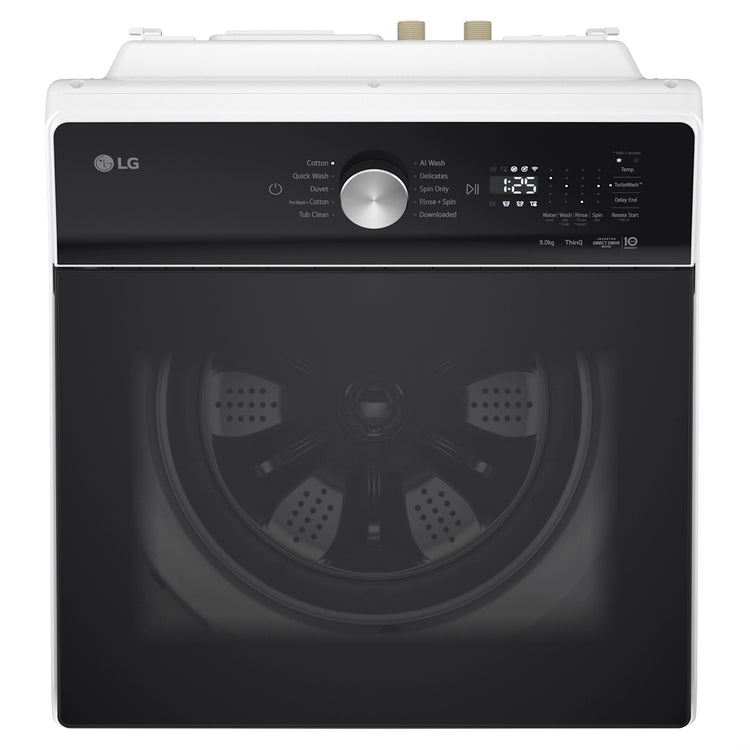LG 9kg AI DD White Top Load Washer WTX309W, Control Panel View