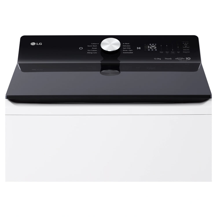 LG 12kg White Top Load Washer with AI DD WTX512W, Control Panel View