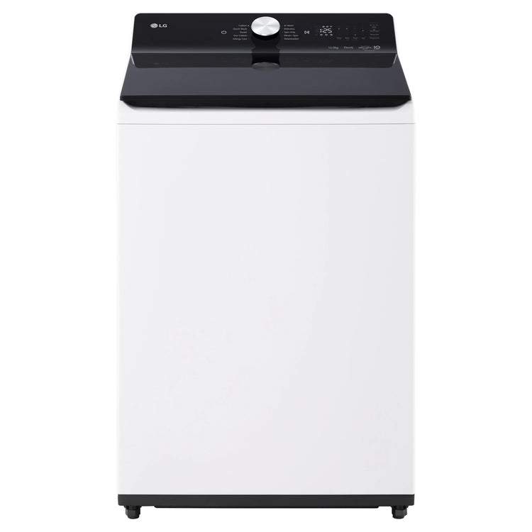 LG 12kg White Top Load Washer with AI DD WTX512W, Front View