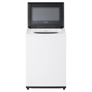 LG 12kg White Top Load Washer with AI DD WTX512W, Front View with Door Open
