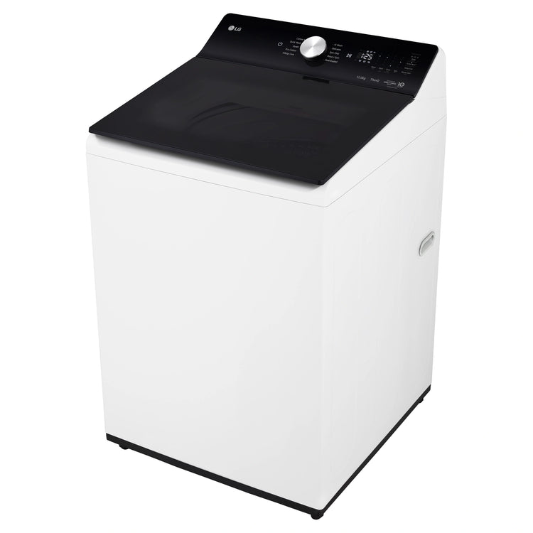 LG 12kg White Top Load Washer with AI DD WTX512W, Rght Side Top View