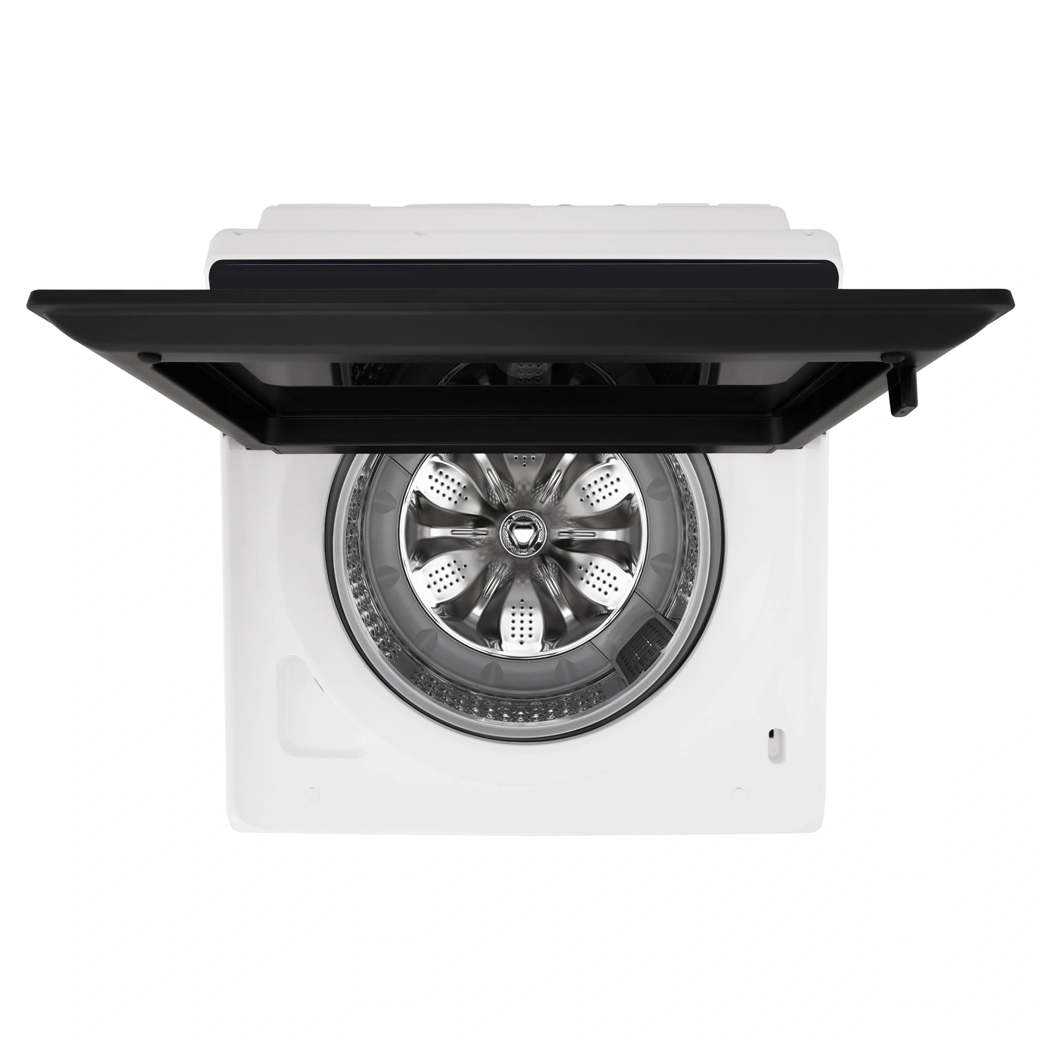 LG 12kg White Top Load Washer with AI DD WTX512W, Top View with Door Open