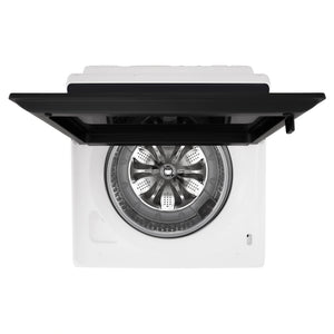 LG 12kg White Top Load Washer with AI DD WTX512W, Top View with Door Open