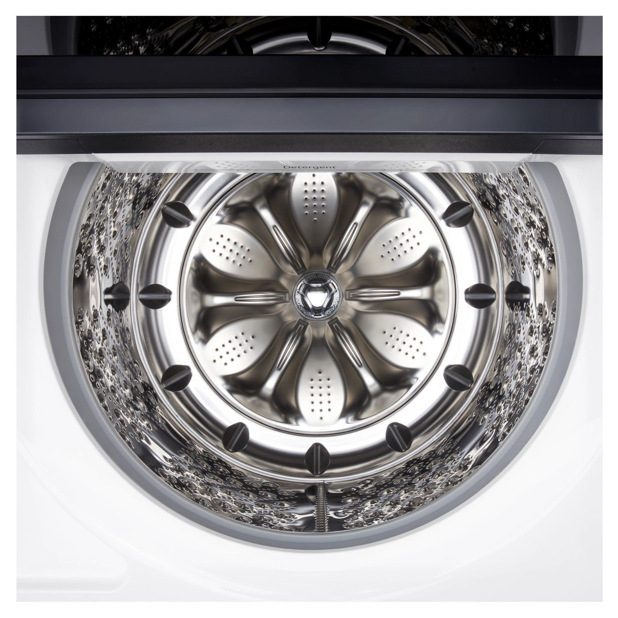 LG 14kg White Top Load Washer with AI DD WTX914W, Drum Inside View