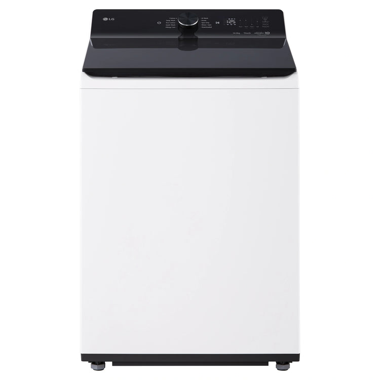 LG 14kg White Top Load Washer with AI DD WTX914W, Front View