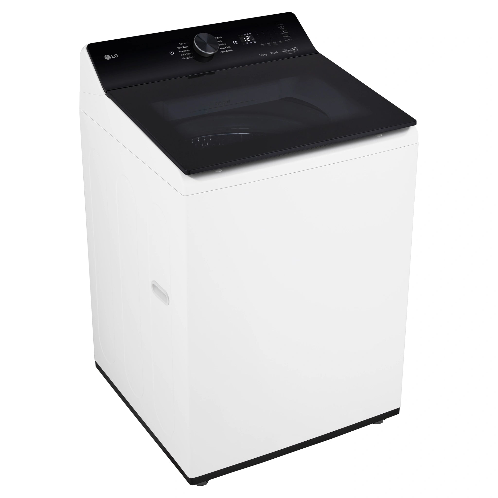 LG 14kg White Top Load Washer with AI DD WTX914W, Left Side Top View