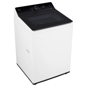 LG 14kg White Top Load Washer with AI DD WTX914W, Left Side Top View
