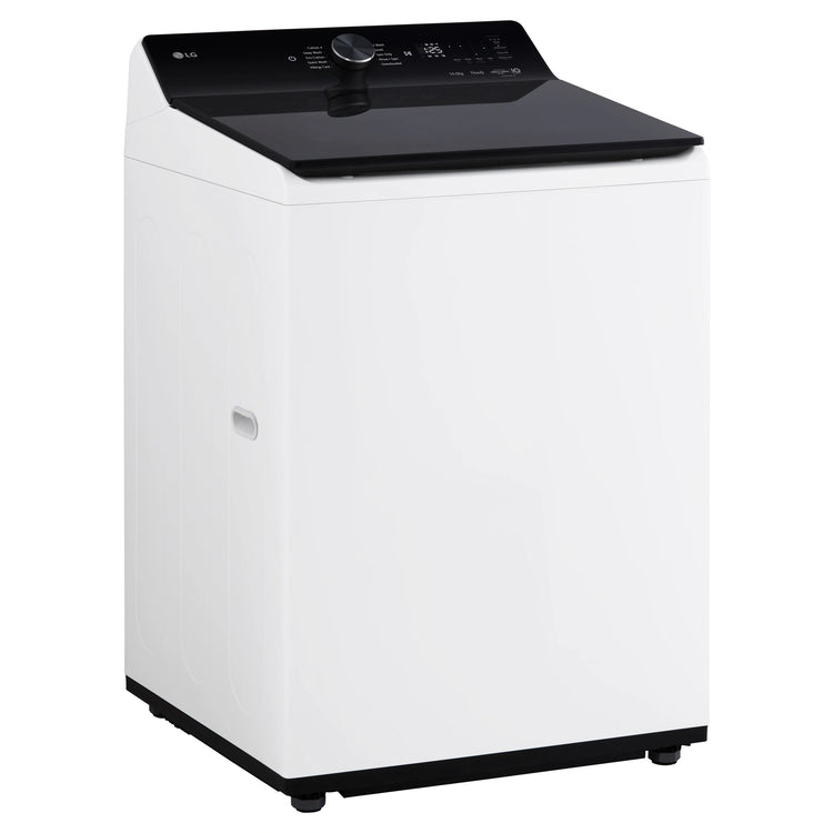 LG 14kg White Top Load Washer with AI DD WTX914W, Left Side View