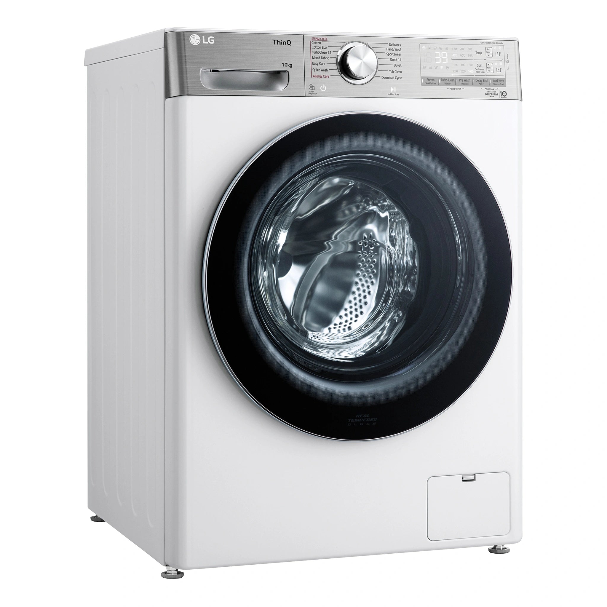 LG 10kg Series 10 Front Load Washing Machine - ezDispense WV101410W, Left Side View
