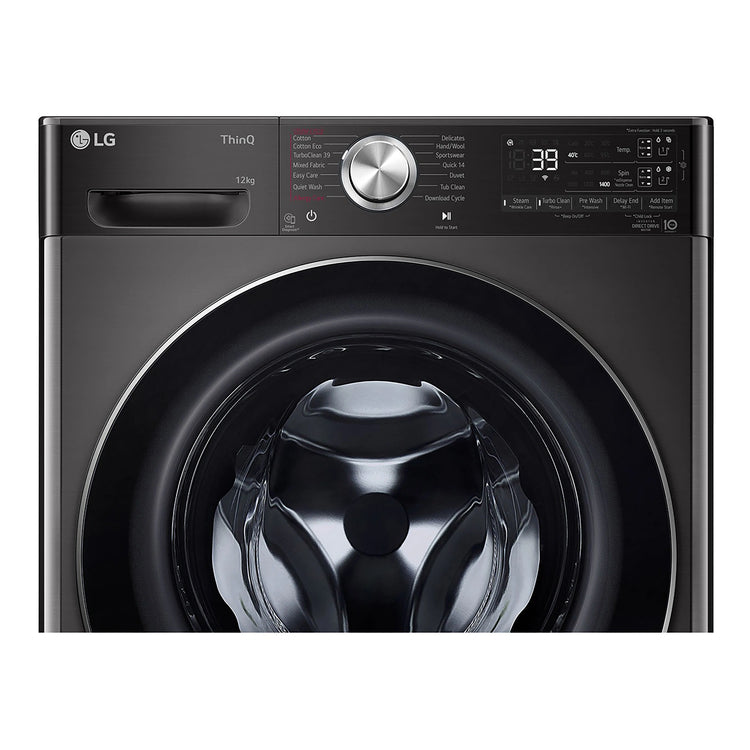 LG 12kg Series 10 Front Load Washing Machine - ezDispense WV101412B, Control Panel View
