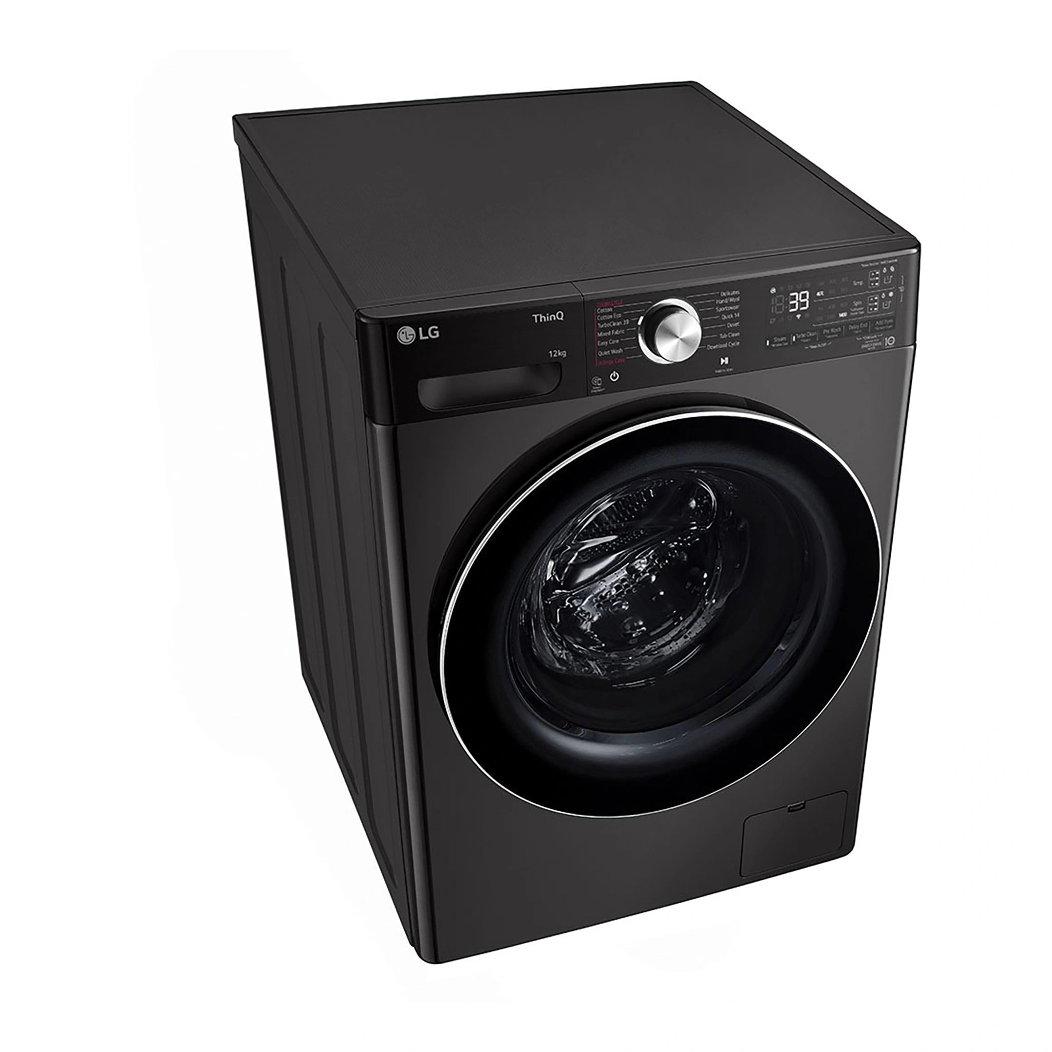 LG 12kg Series 10 Front Load Washing Machine - ezDispense WV101412B, Left Side View
