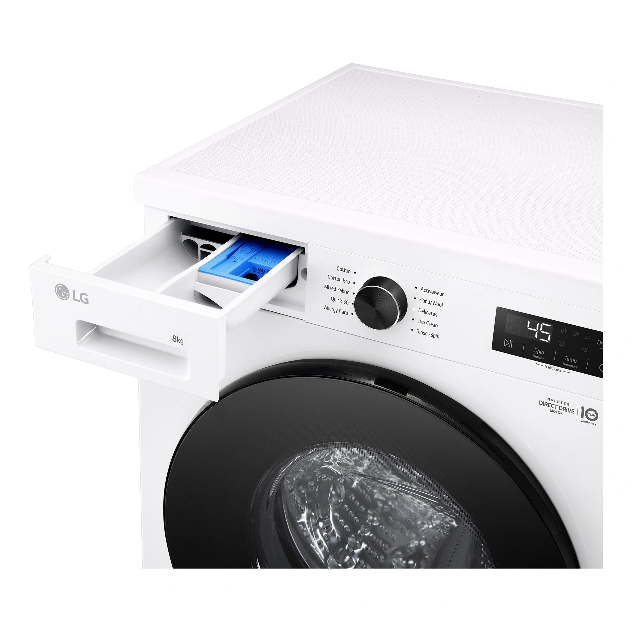 LG WV11208W 8kg Front Load Washer with Steam