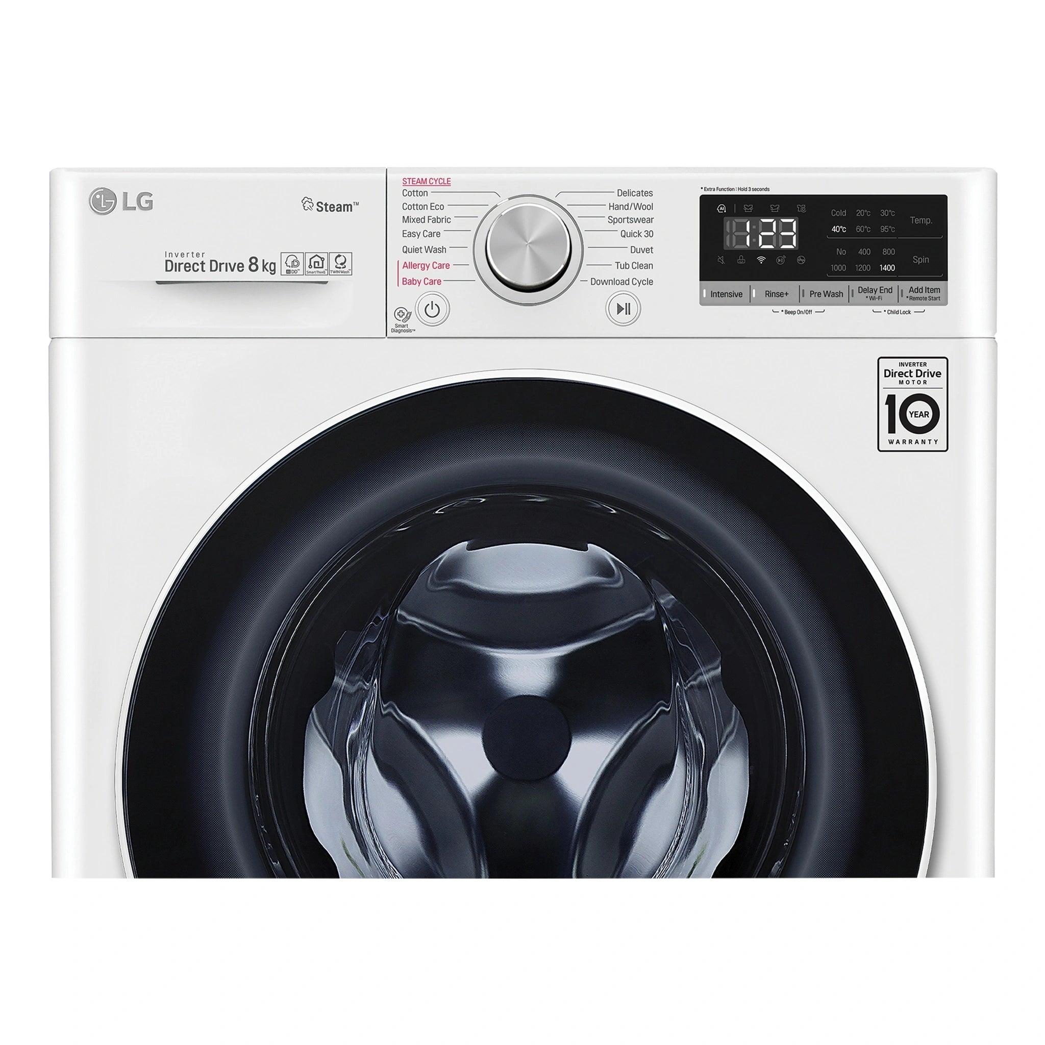 LG WV51408W 8kg Series 5 Front Load Washing Machine - Steam