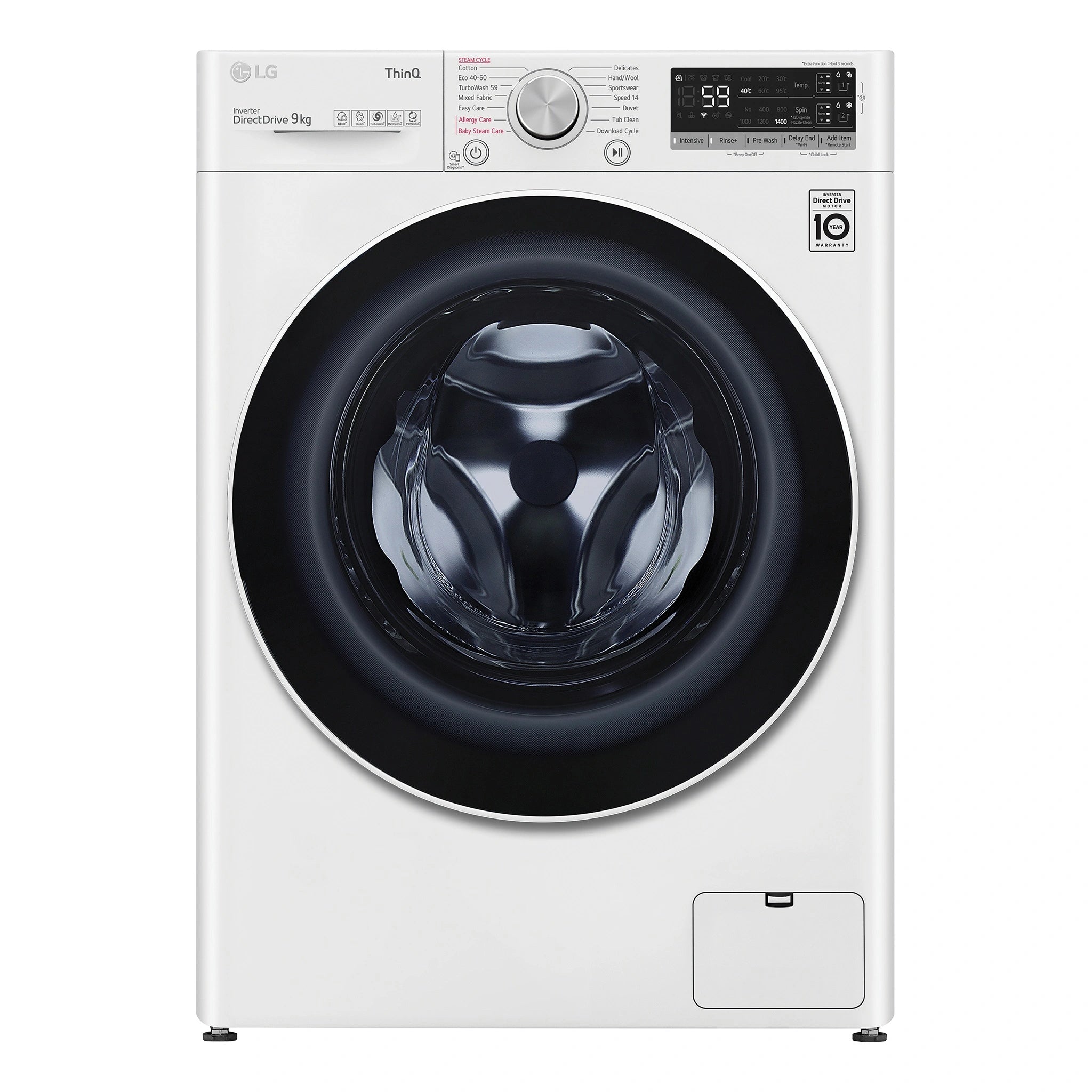 LG 9kg Series 6 Front Load Washing Machine with ezDispense® WV61409W, Front View
