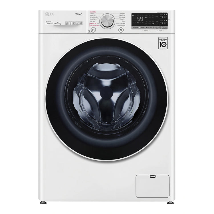 LG 9kg Series 6 Front Load Washing Machine with ezDispense® WV61409W, Front View