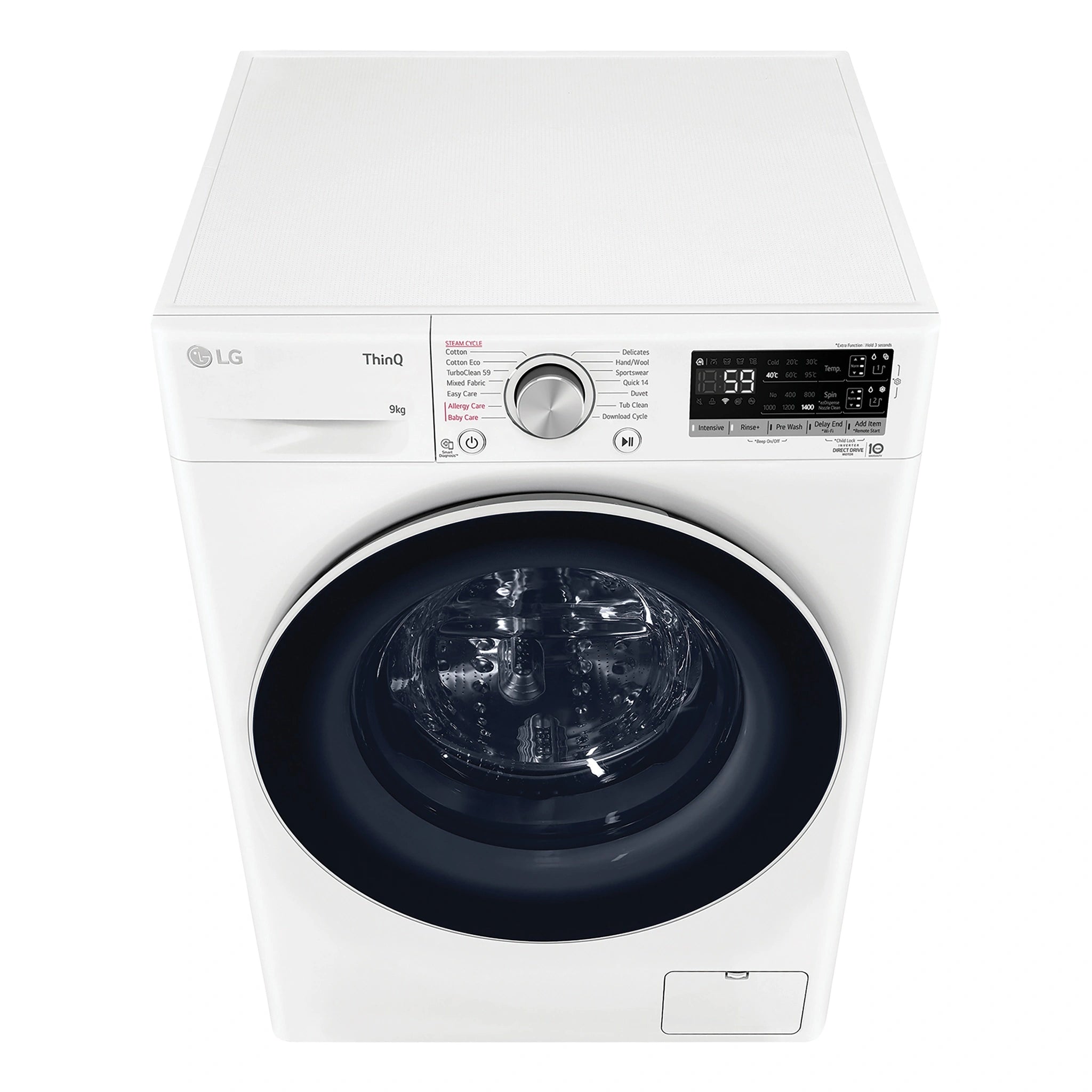 LG 9kg Series 6 Front Load Washing Machine with ezDispense® WV61409W, Top View