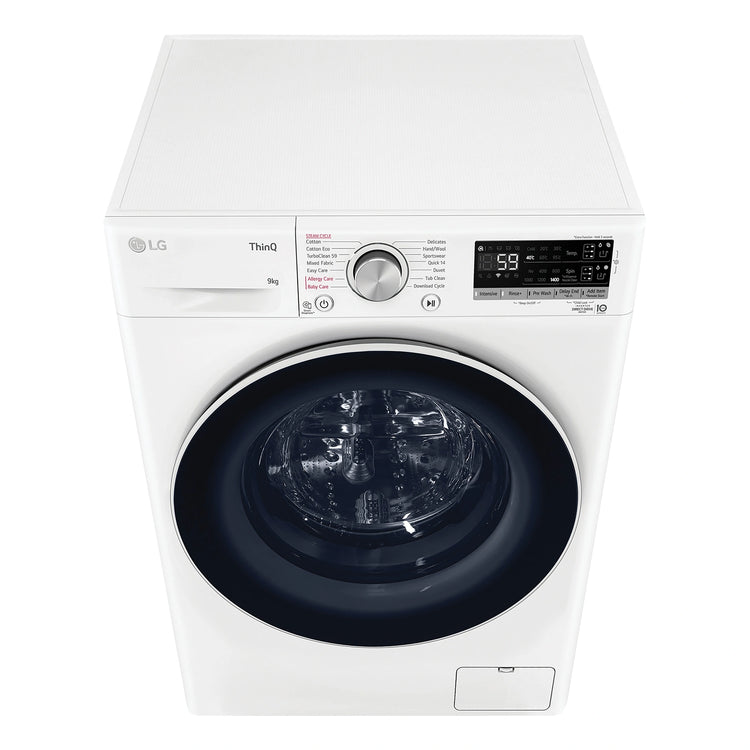 LG 9kg Series 6 Front Load Washing Machine with ezDispense® WV61409W, Top View