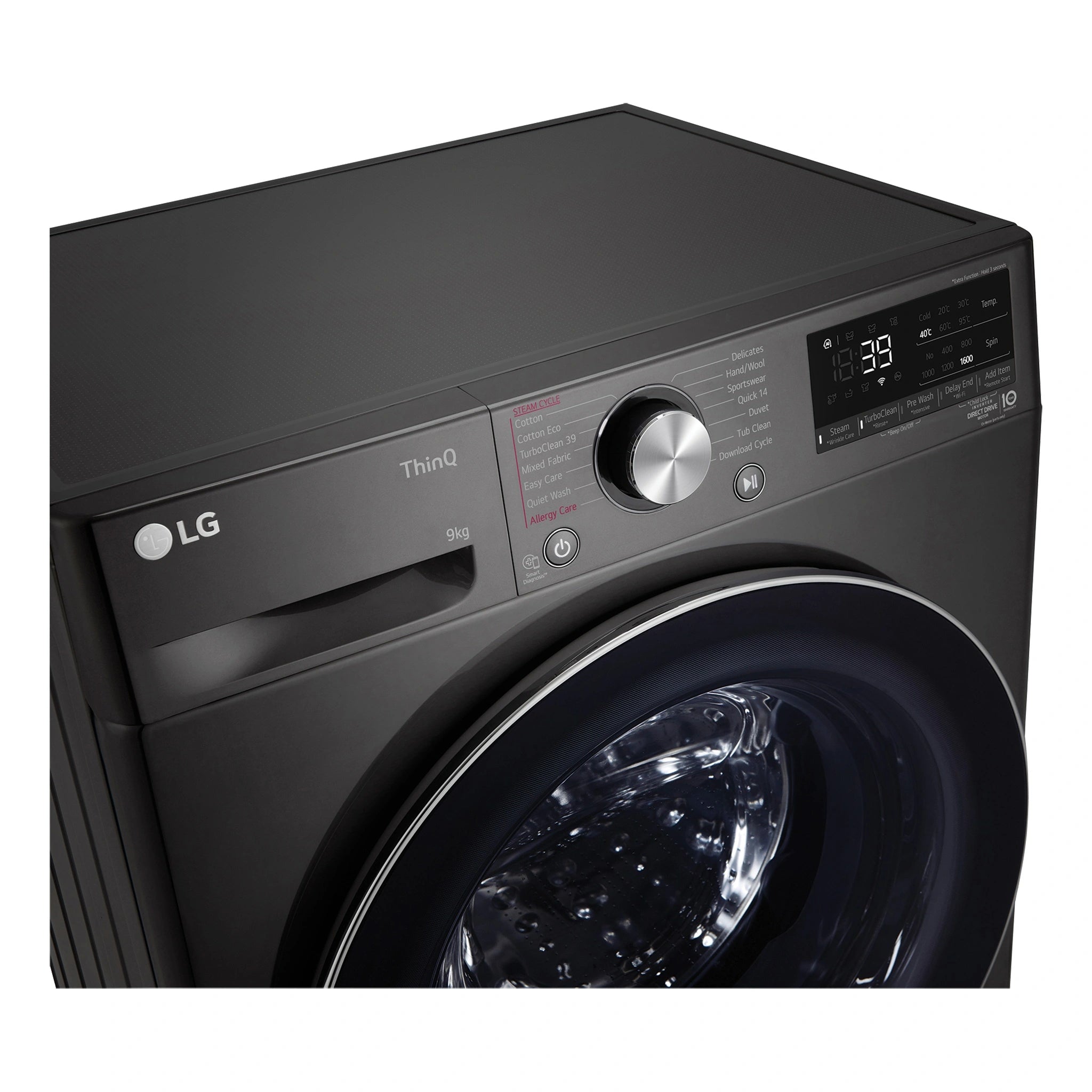 LG WV91609B 9kg Series 9 Front Load Washing Machine - 5 Star
