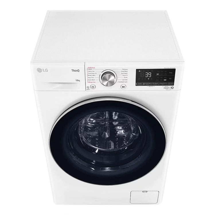 LG 10kg Series 9 Front Load Washing Machine WV91610W, Top View