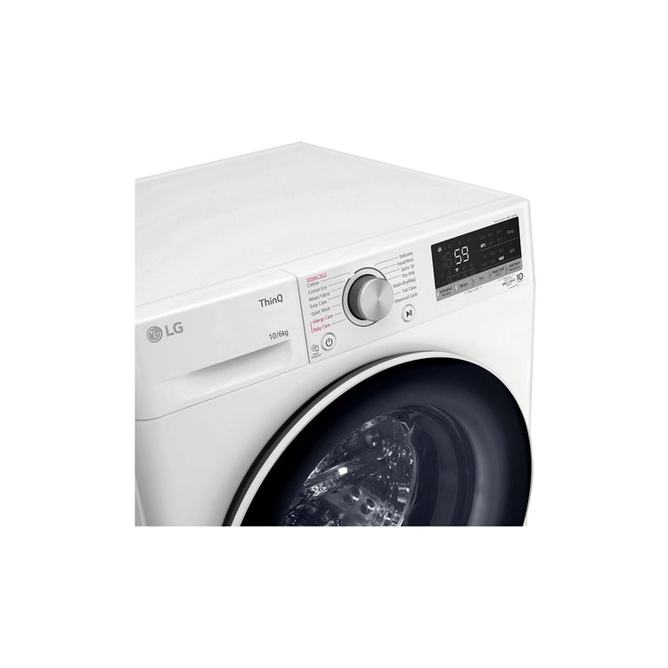 LG 10kg/6kg Series 5 Washer Dryer Combo WVC51410W, Control Panel View
