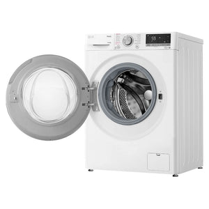 LG 10kg/6kg Washer Dryer Combo with AI DD & Steam Care WVC51410W, Right Side Door Open View