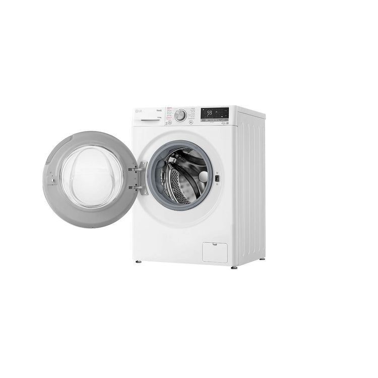 LG 10kg/6kg Series 5 Washer Dryer Combo WVC51410W, Right Side View With Door Open