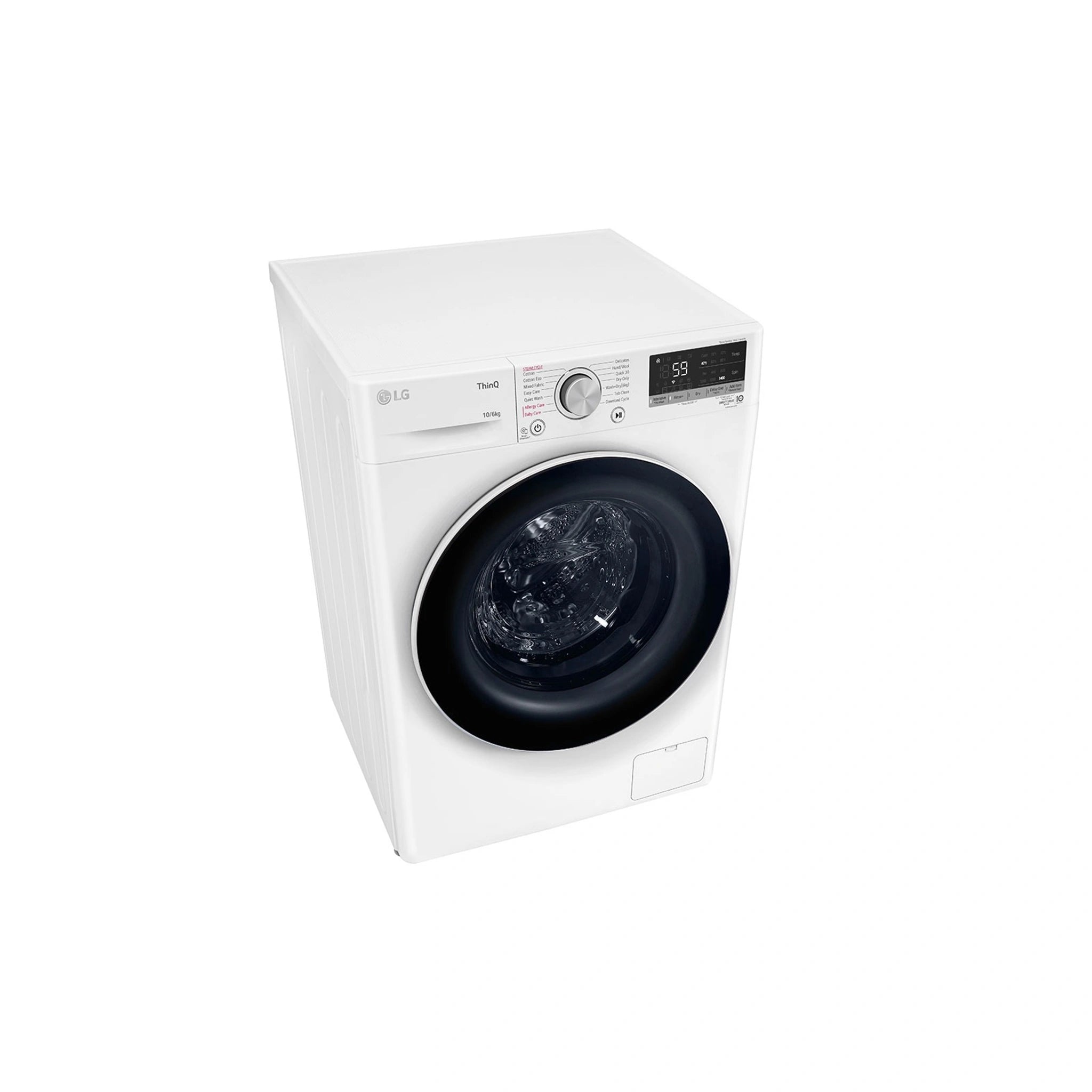 LG 10kg/6kg Series 5 Washer Dryer Combo WVC51410W, Left Side View
