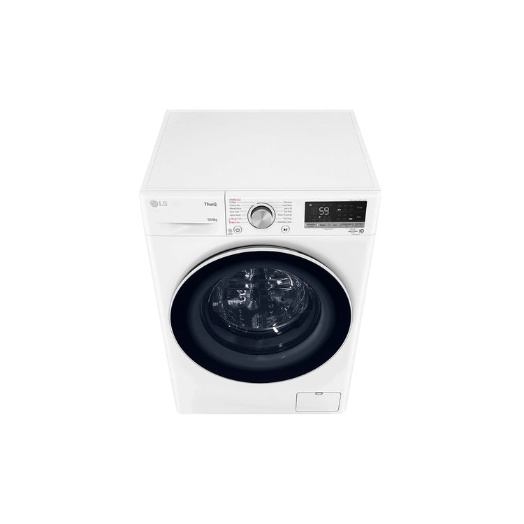 LG 10kg/6kg Series 5 Washer Dryer Combo WVC51410W, Top View