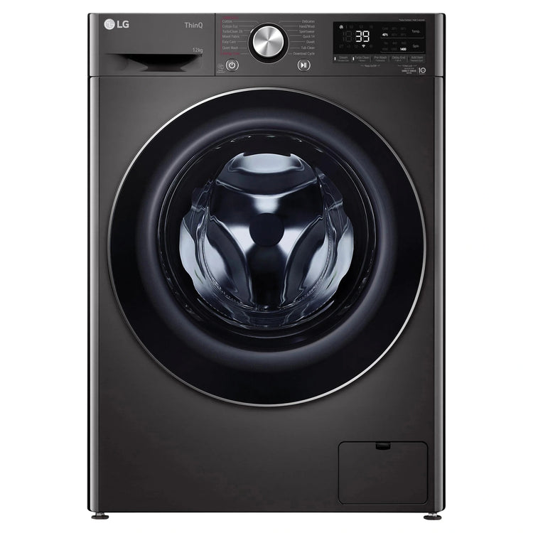 LG 12/8kg Series 9 Washer Dryer Combo WVC91412B, Front View