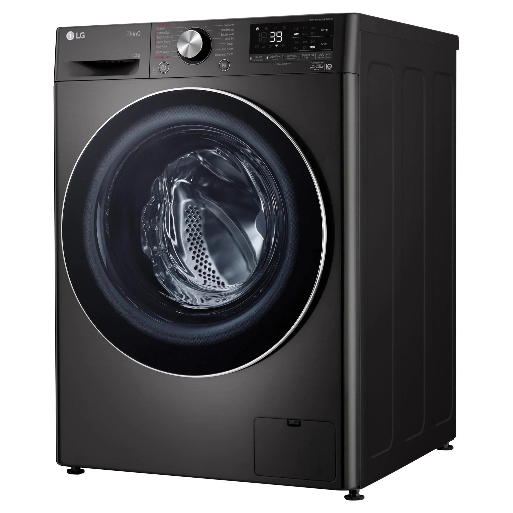 LG 12/8kg Series 9 Washer Dryer Combo WVC91412B, Right Side View