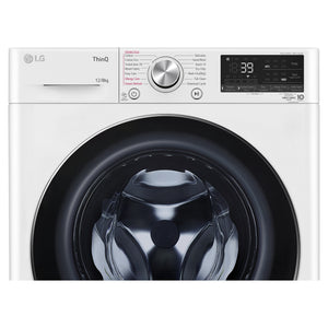 LG 12kg/8kg Series 9 Front Load Washer Dryer Combo with Steam, Control Panel View