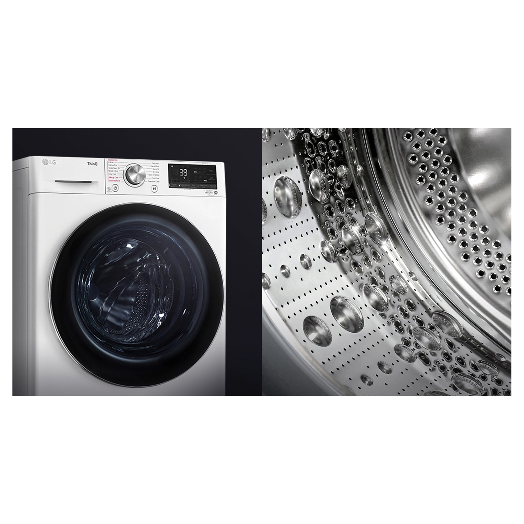 LG 12kg/8kg Series 9 Front Load Washer Dryer Combo with Steam, Lifestyle View