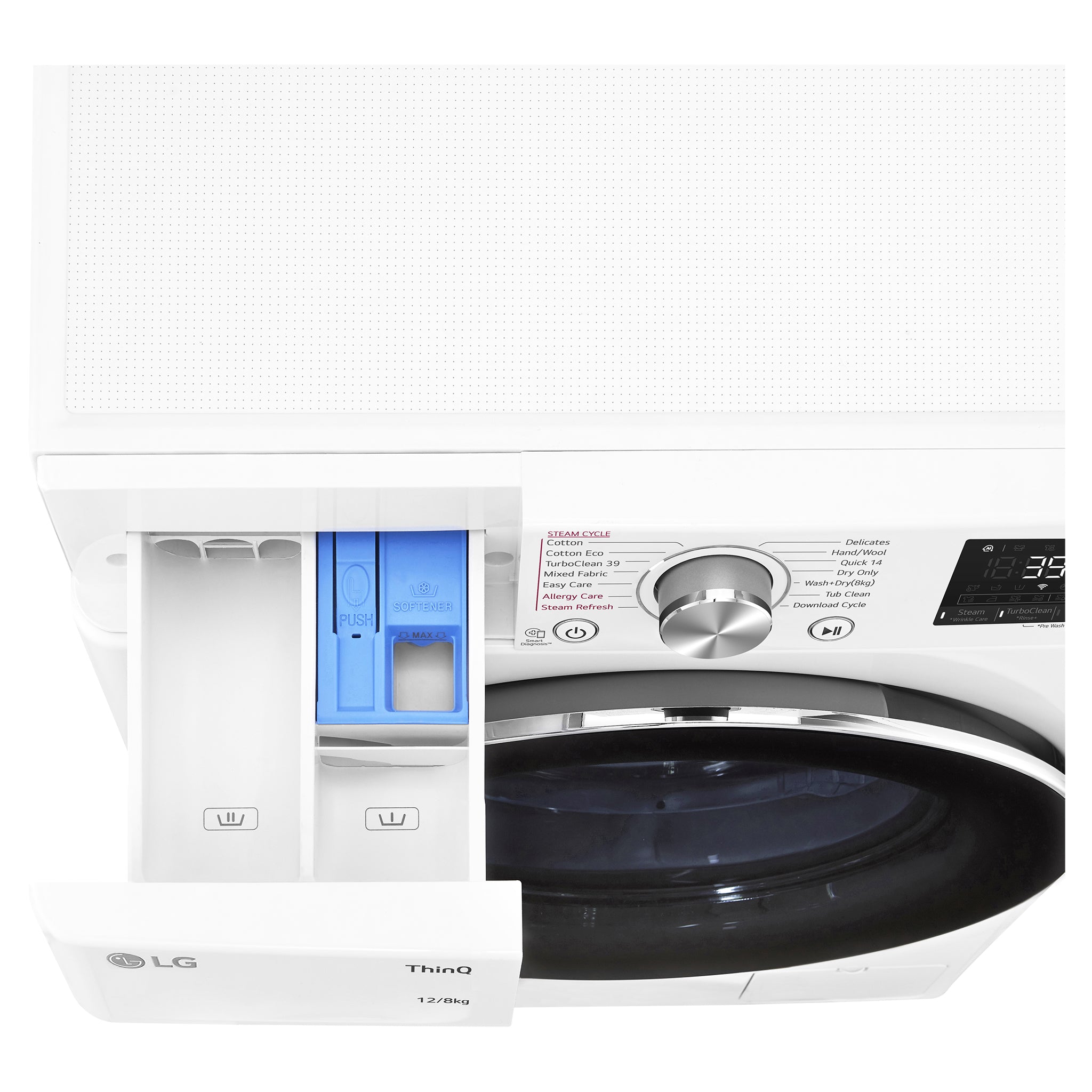 LG WVC91412W 12kg/8kg Series 9 Front Load Washer Dryer Combo with Steam