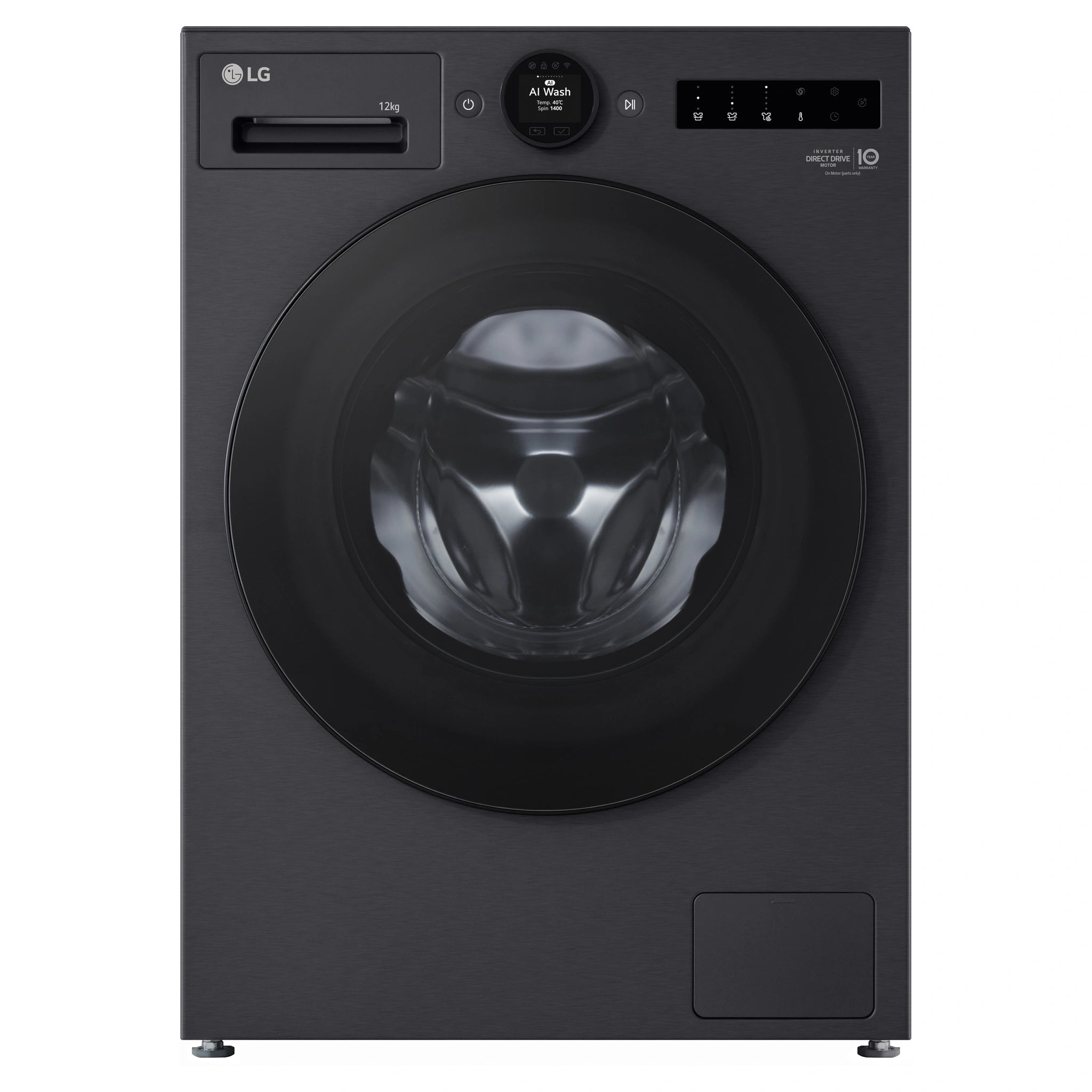 LG WX101412MB 12kg Series 10 Matte Black Front Load Washer