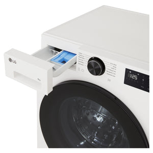 LG 8kg Series 3 Slim Front Load Washer with AI Wash WX31208W, Detergent Drawer