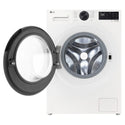 LG 8kg Series 3 Slim Front Load Washer with AI Wash WX31208W, Front View with Door Open