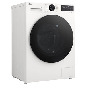 LG 8kg Series 3 Slim Front Load Washer with AI Wash WX31208W, Left Side View