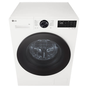 LG 8kg Series 3 Front Load Washer with AI Wash WX31408W, Front Top View