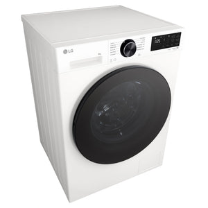 LG 8kg Series 3 Front Load Washer with AI Wash WX31408W, Left Side Top View