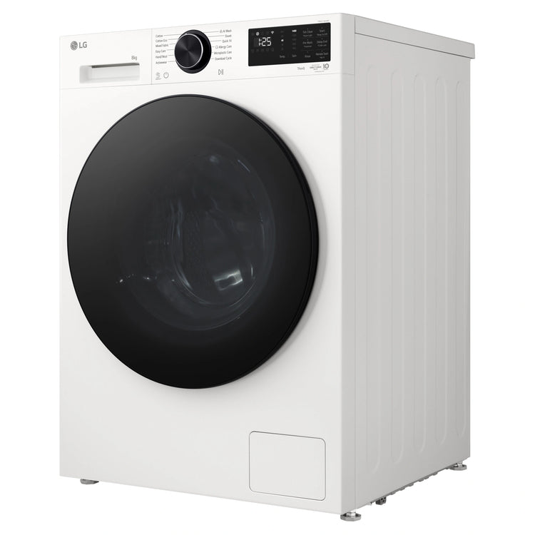 LG 8kg Series 3 Front Load Washer with AI Wash WX31408W, Right Side View